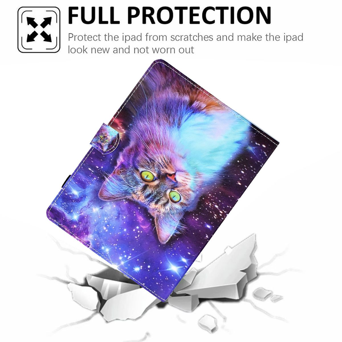 Xiaomi, Full Cover, Kunstleder & Kreditkarten Fach, 10.6 Schwarz Redmi Zoll, Geld Aufstellbar / Druck WIGENTO Tasche Universell mit Pad