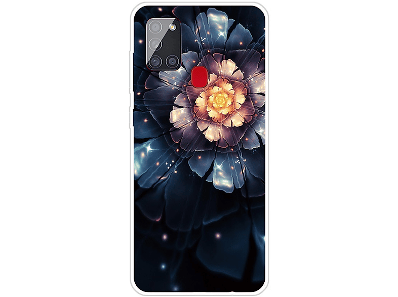 robust, Silikon Schwarz WIGENTO Samsung, A21s, dünn mit Muster Motiv Hülle Druck TPU Galaxy Backcover,