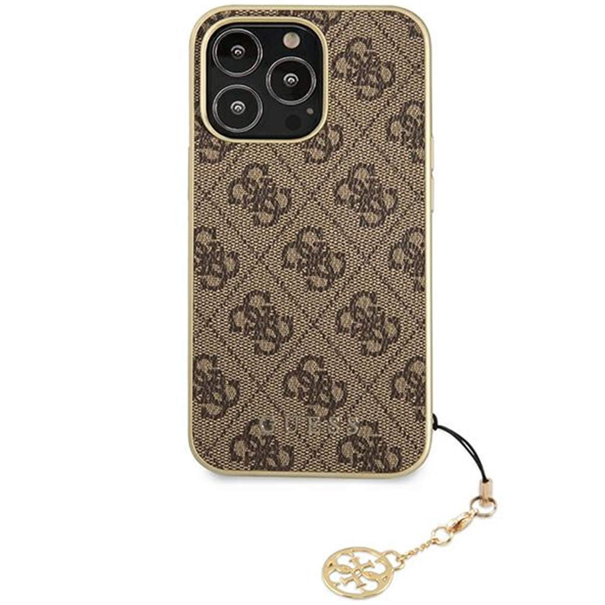 GUESS Guess Pro Cover, 14 Collection iPhone Case - Full iPhone Charms Max Max, Multicolor 14 Apple, for 4G (Brown), Pro
