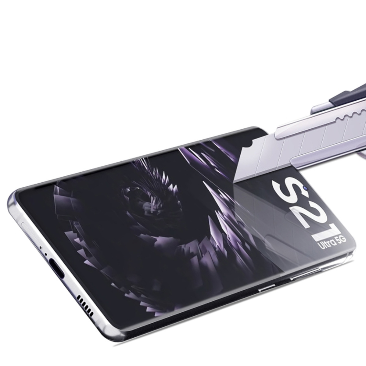 WIGENTO 2x 4D G998B) Folie Samsung Curved Galaxy S21 Schutzglas(für H9 Ultra Panzer Display
