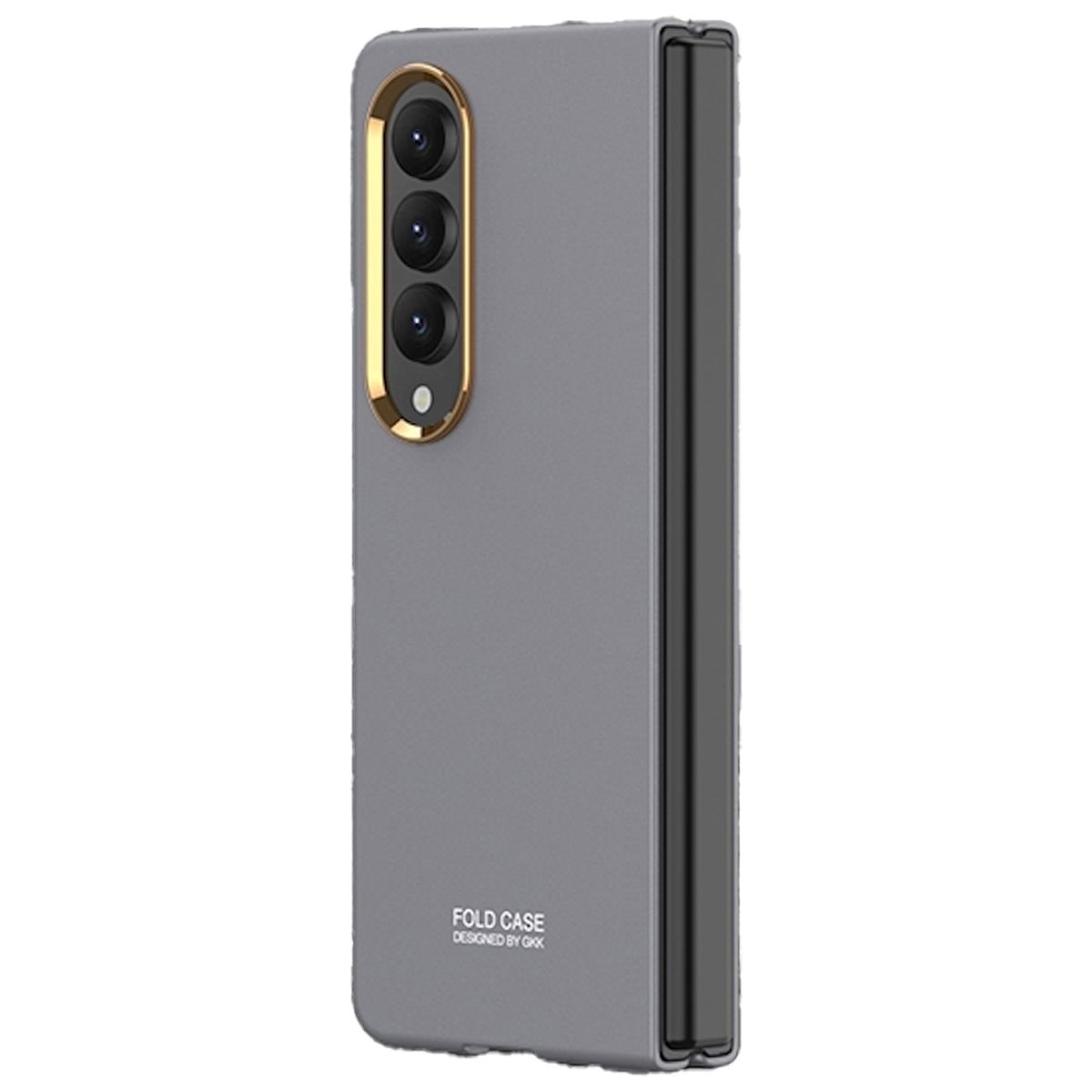 WIGENTO Z Samsung, mit Fold4 Linsenrahmen, Grau Galaxy Backcover, Galvanik 5G, Hülle Kamera