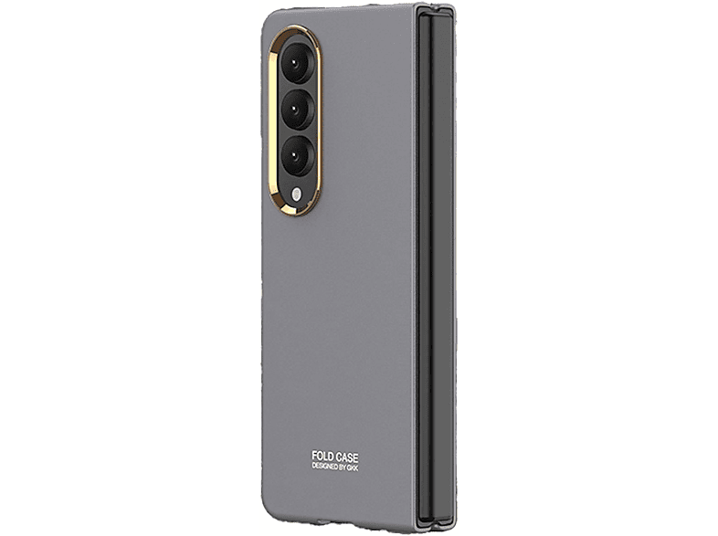 Fold4 WIGENTO Backcover, Linsenrahmen, Galvanik Samsung, mit Kamera Grau Galaxy 5G, Hülle Z
