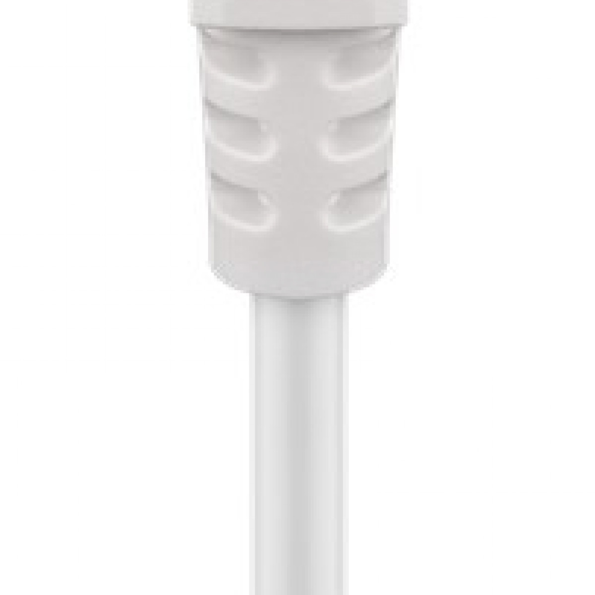 Ein weißes Kabel mit weißem Kopf, wahrscheinlich für die Datenübertragung.