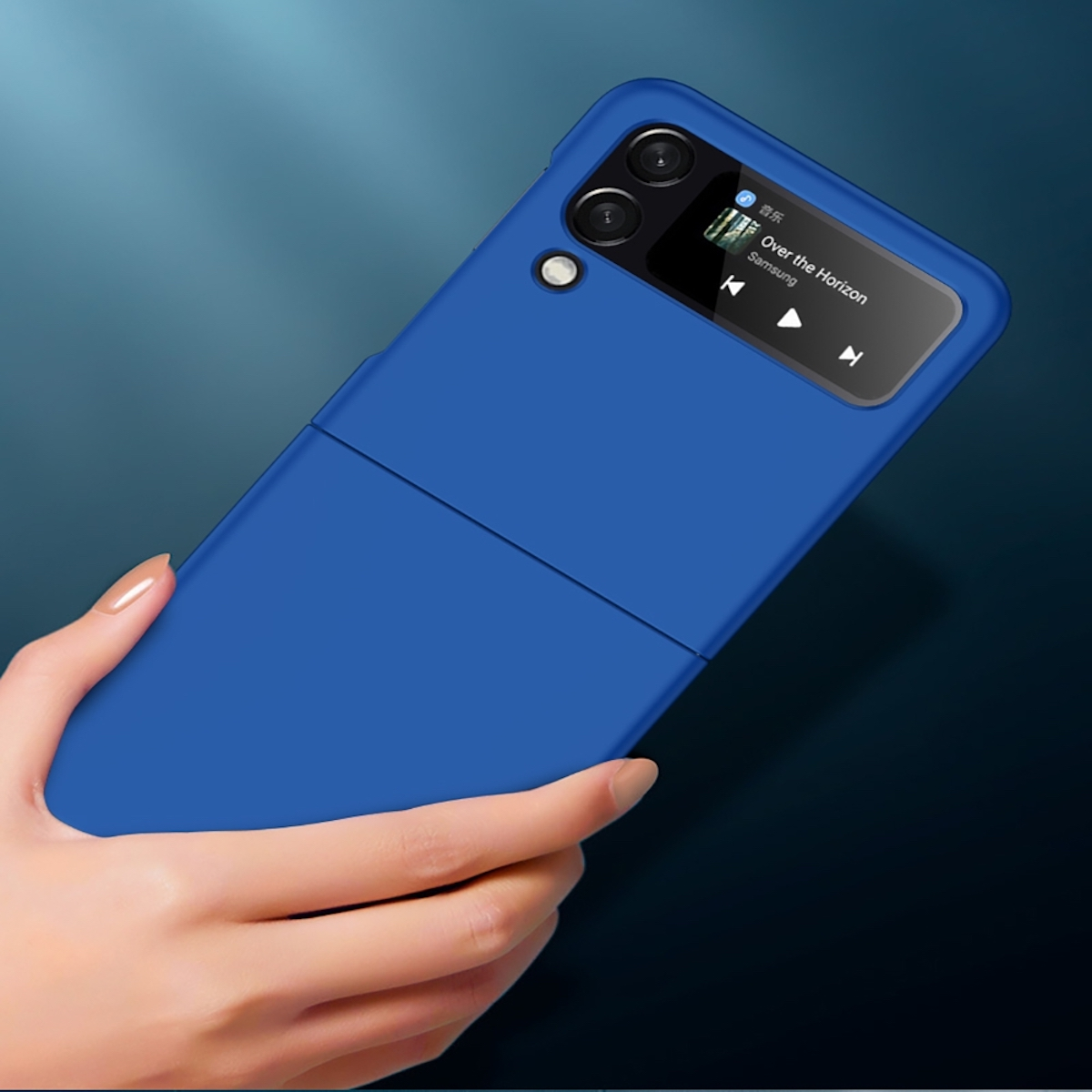 WIGENTO Kunststoff Schutz Cover, Galaxy Z Flip4 Samsung, 5G, Blau Backcover