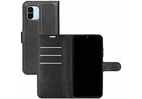 WIGENTO Design Schutz Tasche mit Kreditkarten Fach, Bookcover, Xiaomi,  Redmi A2 / A1, Schwarz