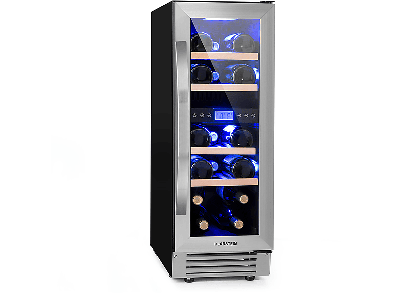 KLARSTEIN Vinovilla Duo 17 Weinkühlschrank (EEK G, Edelstahl)