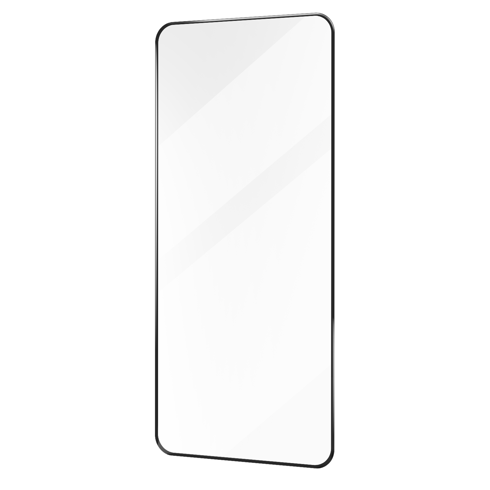 Un protecteur d'écran rectangulaire avec un bord noir, isolé sur fond blanc.