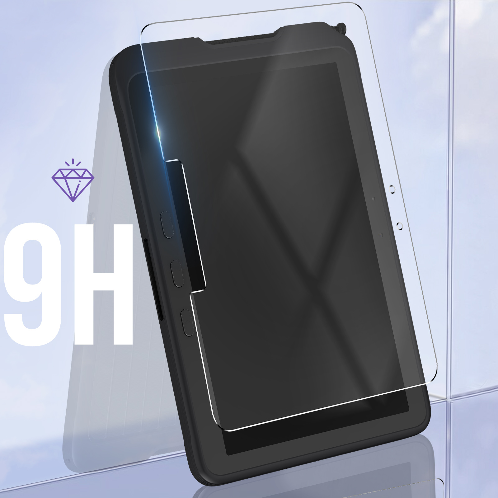 AVIZAR 9H Härtegrad Glas-Folien(für Samsung 4 Active Tab Galaxy Pro)