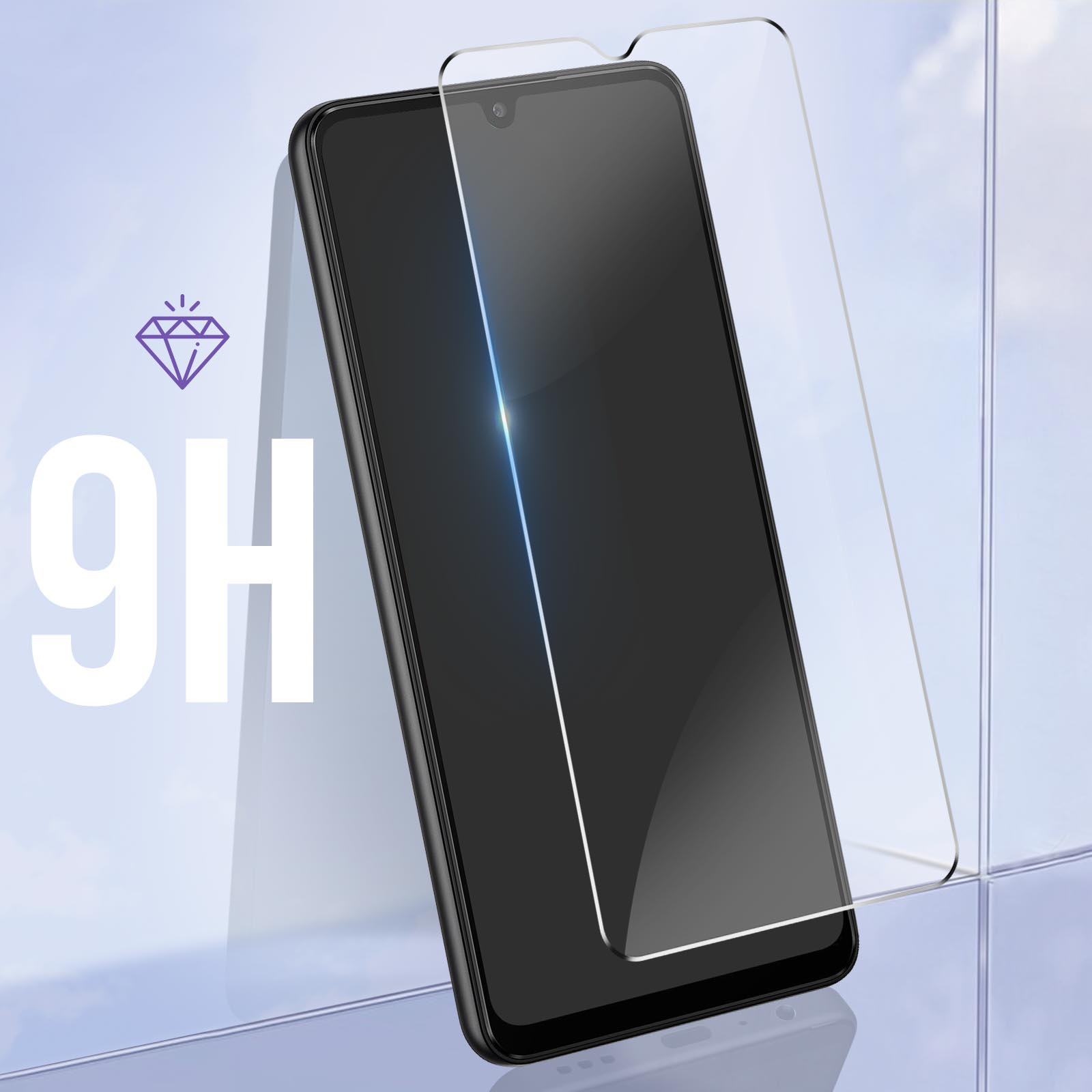 9H Glas-Folien(für Galaxy 5G) Härtegrad AVIZAR Samsung A34