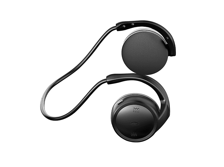 SYNTEK Bluetooth-Kopfhörer Schwarz On-Ear Wireless Sports Pluggable Kopfhörer, In-ear Bluetooth Kopfhörer Bluetooth Schwarz