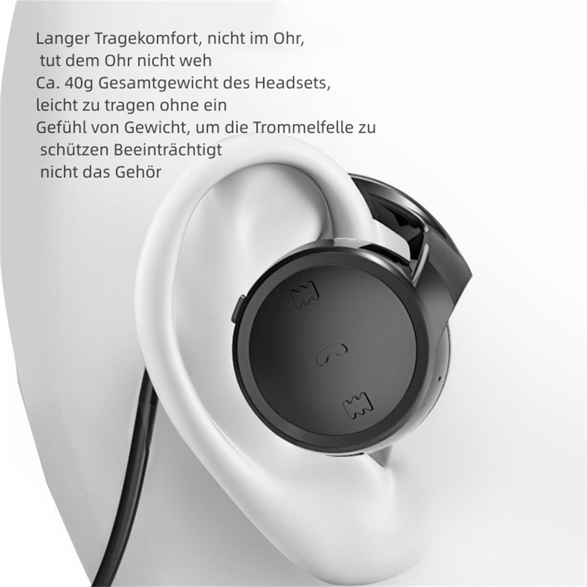 SYNTEK Bluetooth-Kopfhörer Schwarz On-Ear Wireless Bluetooth In-ear Kopfhörer Schwarz Bluetooth Sports Pluggable Kopfhörer
