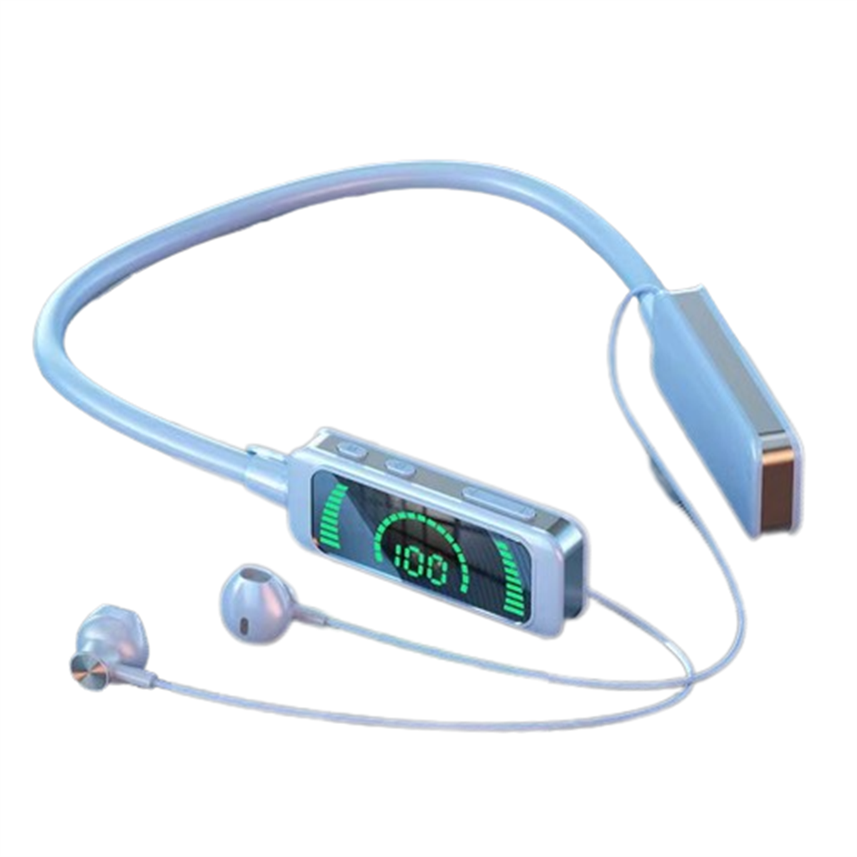 SYNTEK Headset blaues Bluetooth-Headset für mit Bluetooth Hals In-ear digitaler Bluetooth den Kopfhörer Karte, Blau
