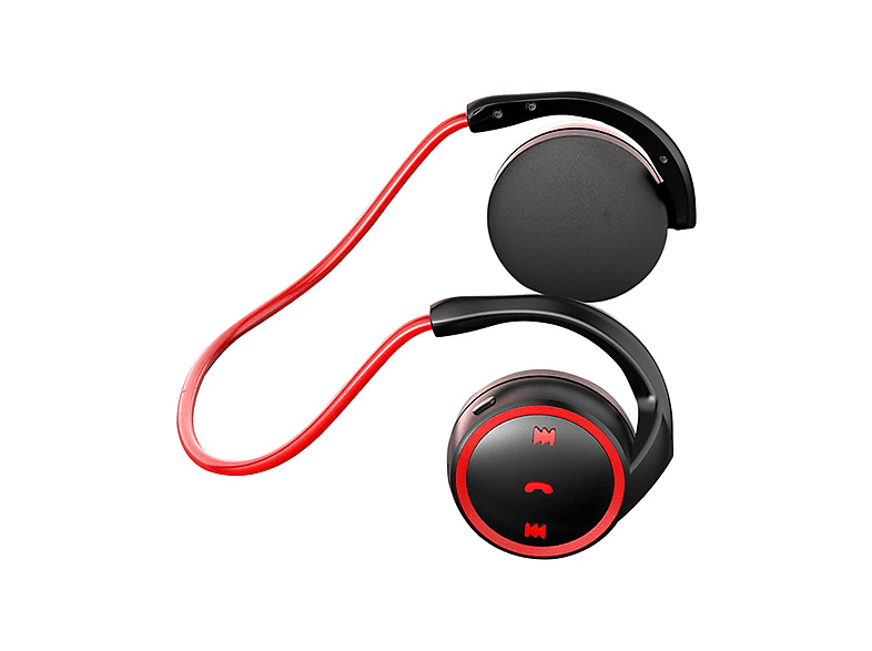 SYNTEK Bluetooth-Headset Rot On-Ear Wireless Sports Pluggable Headset, In-ear Bluetooth Kopfhörer Bluetooth Rot