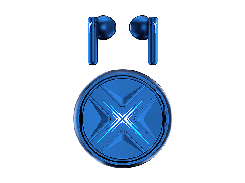 SYNTEK Bluetooth-Kopfhörer Blau True Wireless In-Ear Active Noise Cancelling Kopfhörer, In-ear Bluetooth Kopfhörer Bluetooth Blau