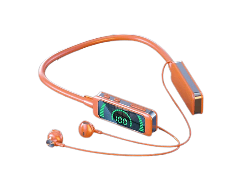 Kopfhörer um SYNTEK den Headset karten-steckbares In-ear Bluetooth Braun digitales Bluetooth headset, bluetooth hals braun