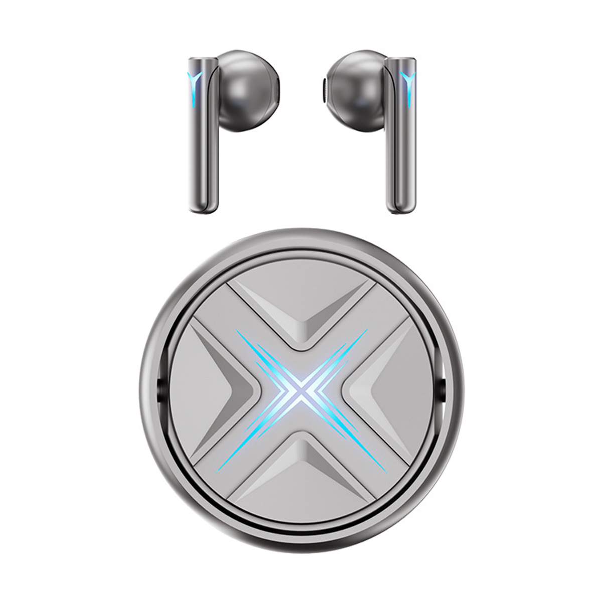 Active Wireless In-ear Kopfhörer In-Ear Cancelling Kopfhörer, Bluetooth-Kopfhörer Bluetooth True Bluetooth Silber SYNTEK Silber Noise