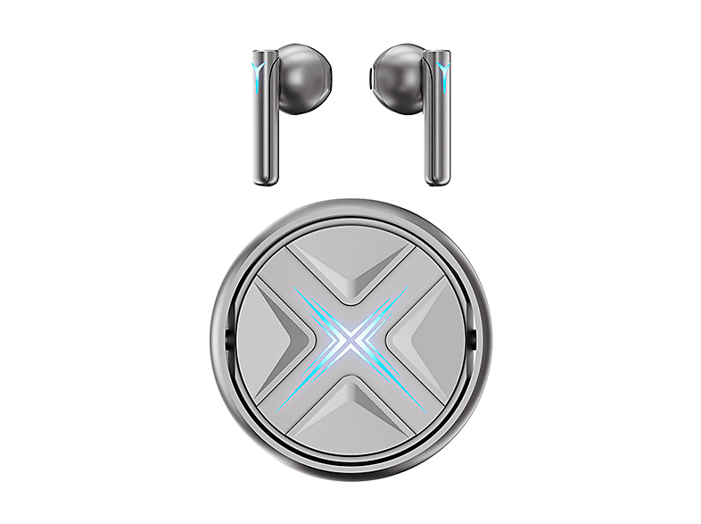 SYNTEK Bluetooth-Kopfhörer Silber True Wireless Silber Bluetooth Cancelling Active Kopfhörer, Noise In-ear Kopfhörer In-Ear Bluetooth