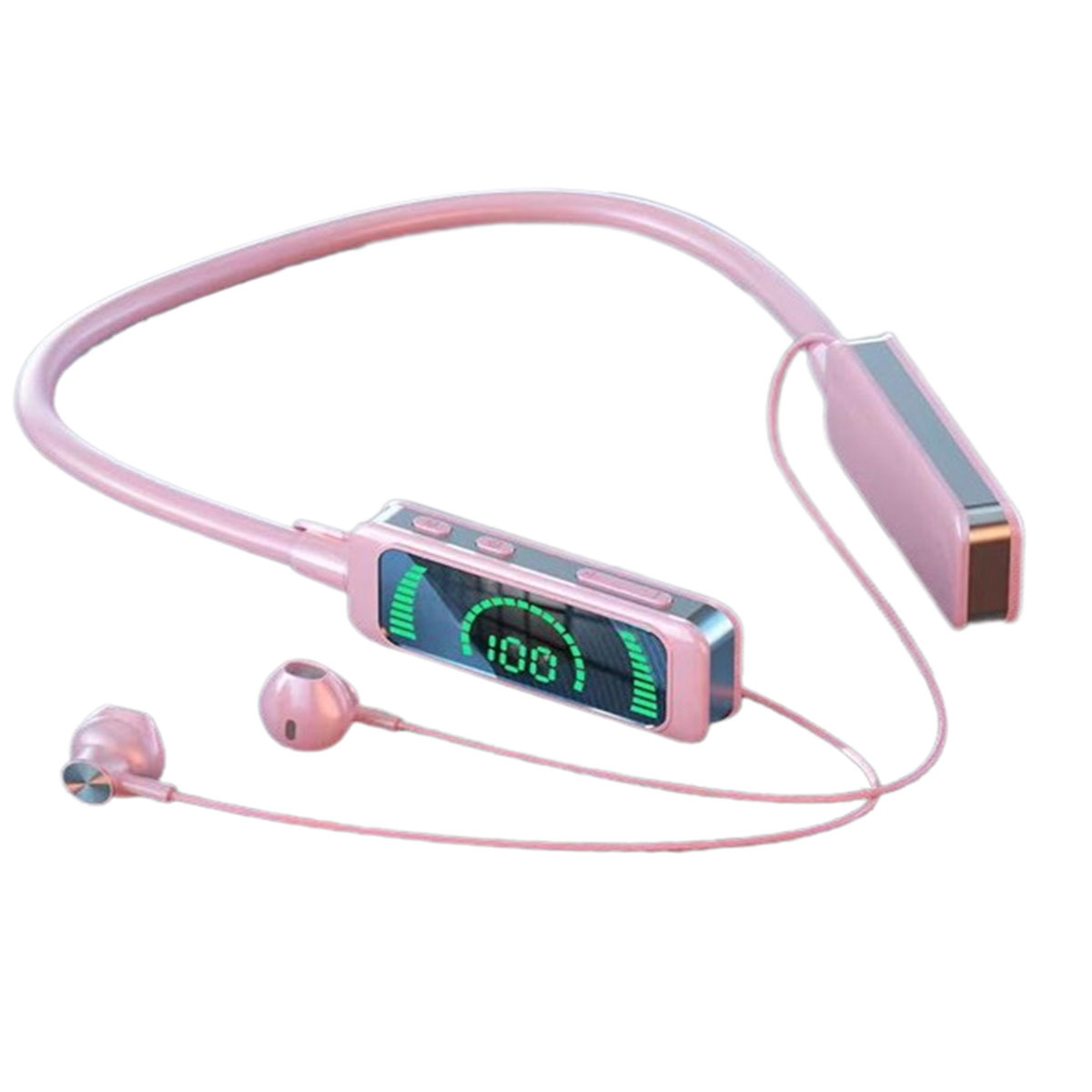 Kopfhörer SYNTEK den um Pluggable Bluetooth Kopfhörer, Bluetooth Digital Rosa Kopfhörer Karte In-ear Rosa Hals Bluetooth