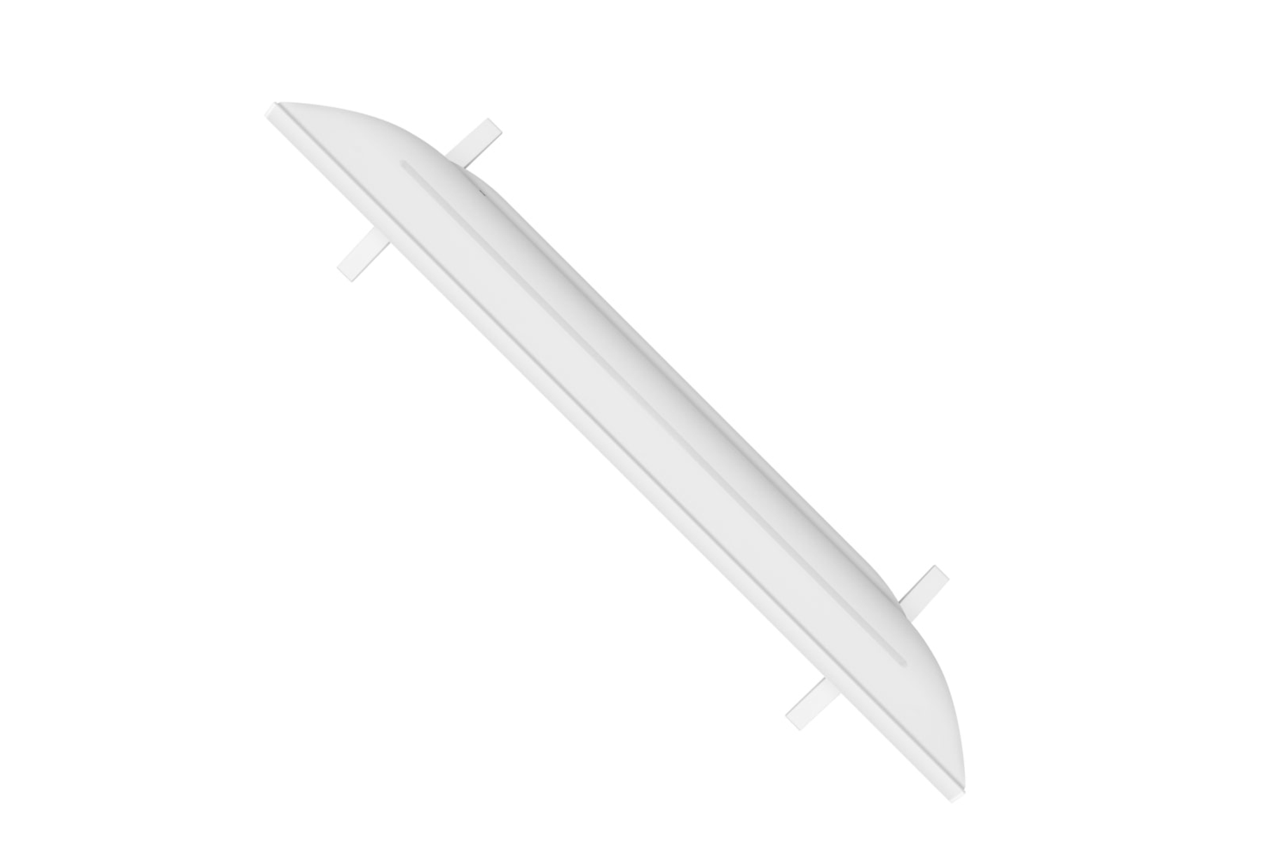 Biały, długi, prostokątny przedmiot z dwoma poprzeczkami na białym tle.