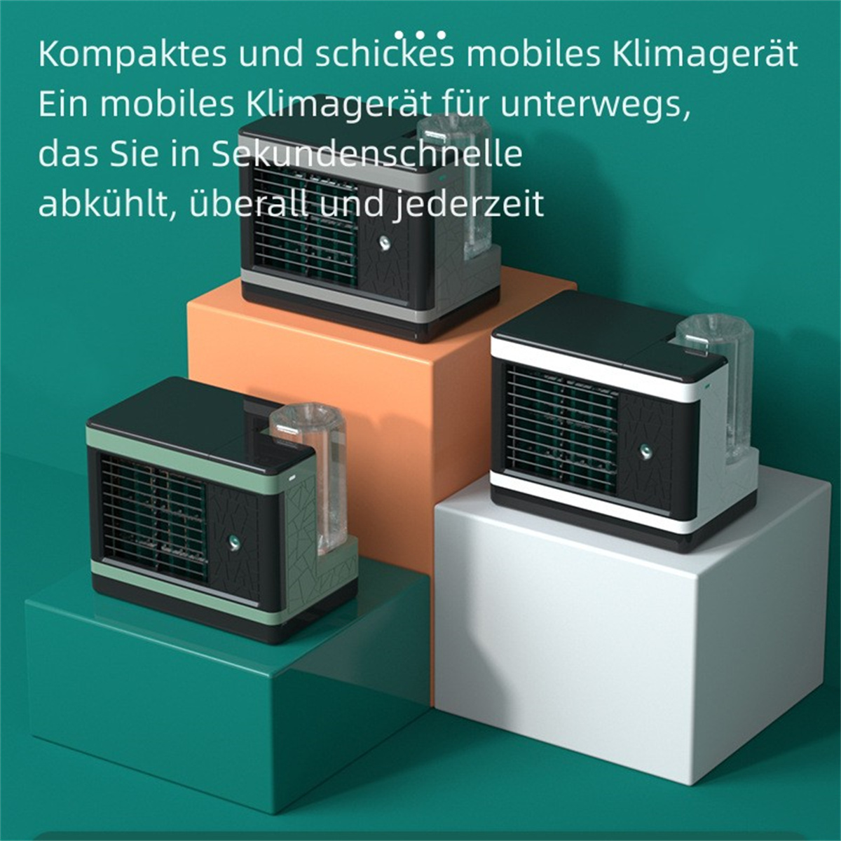 Green Desktop-Kühler tragbarer Kompaktventilator SYNTEK Fan Grün Befeuchteter