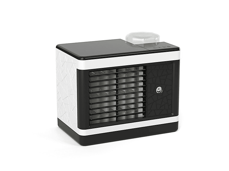 SYNTEK Lüfter Weiß Befeuchtetes Weiß Tragbares Kompaktventilator Desktop Kühlgerät