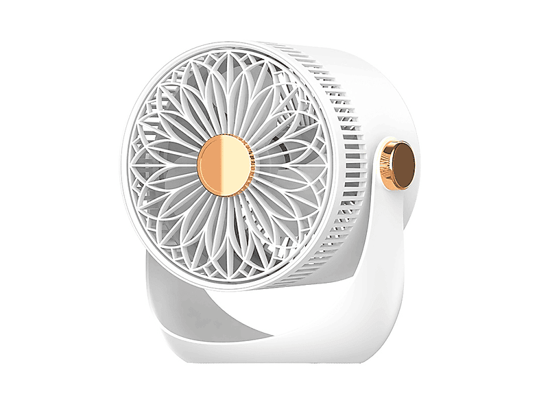 SYNTEK Elektrischer Ventilator weiß Desktop Wandmontage starker Wind 3 Geschwindigkeiten Kompaktventilator Weiß  | Kompaktventilator