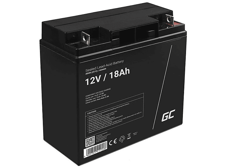 GREEN CELL AGM09 VRLA AGM Batterie, 18 mAh