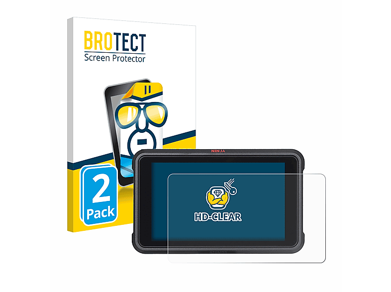 BROTECT 2x klare Schutzfolie(für Atomos Ninja V) | Monitor Displayschutz