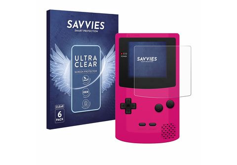 SAVVIES 6x klare Schutzfolie(für Nintendo Gameboy Color)