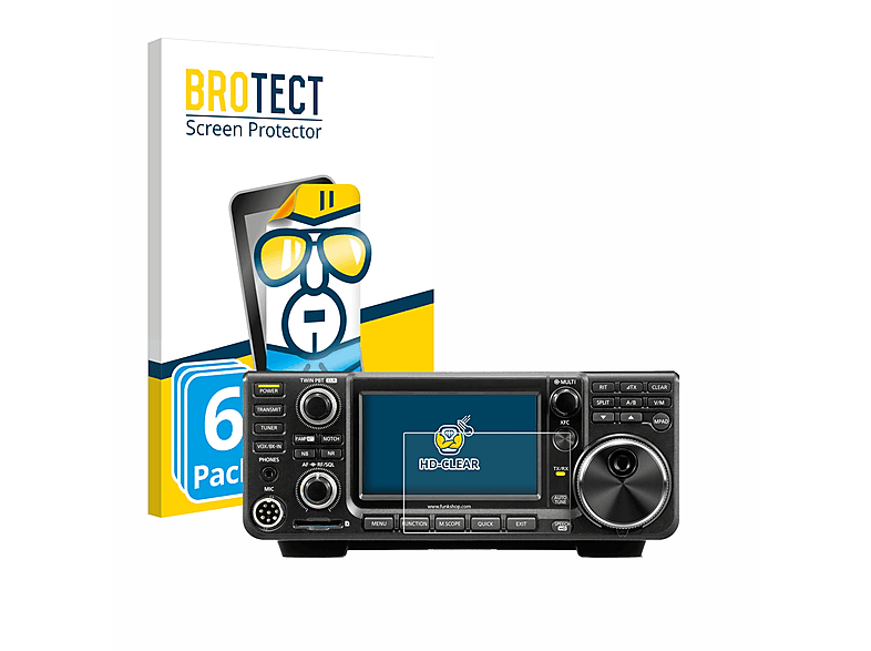 BROTECT 6x klare Schutzfolie(für Icom IC-7300)