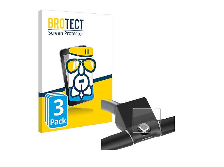 BROTECT 3x Airglass klare Schutzfolie(für Motocaddy M5 GPS Electric Trolley)