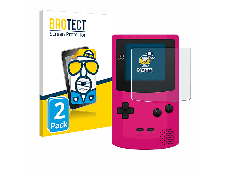 BROTECT 2x matte Schutzfolie(für Nintendo Color) Gameboy