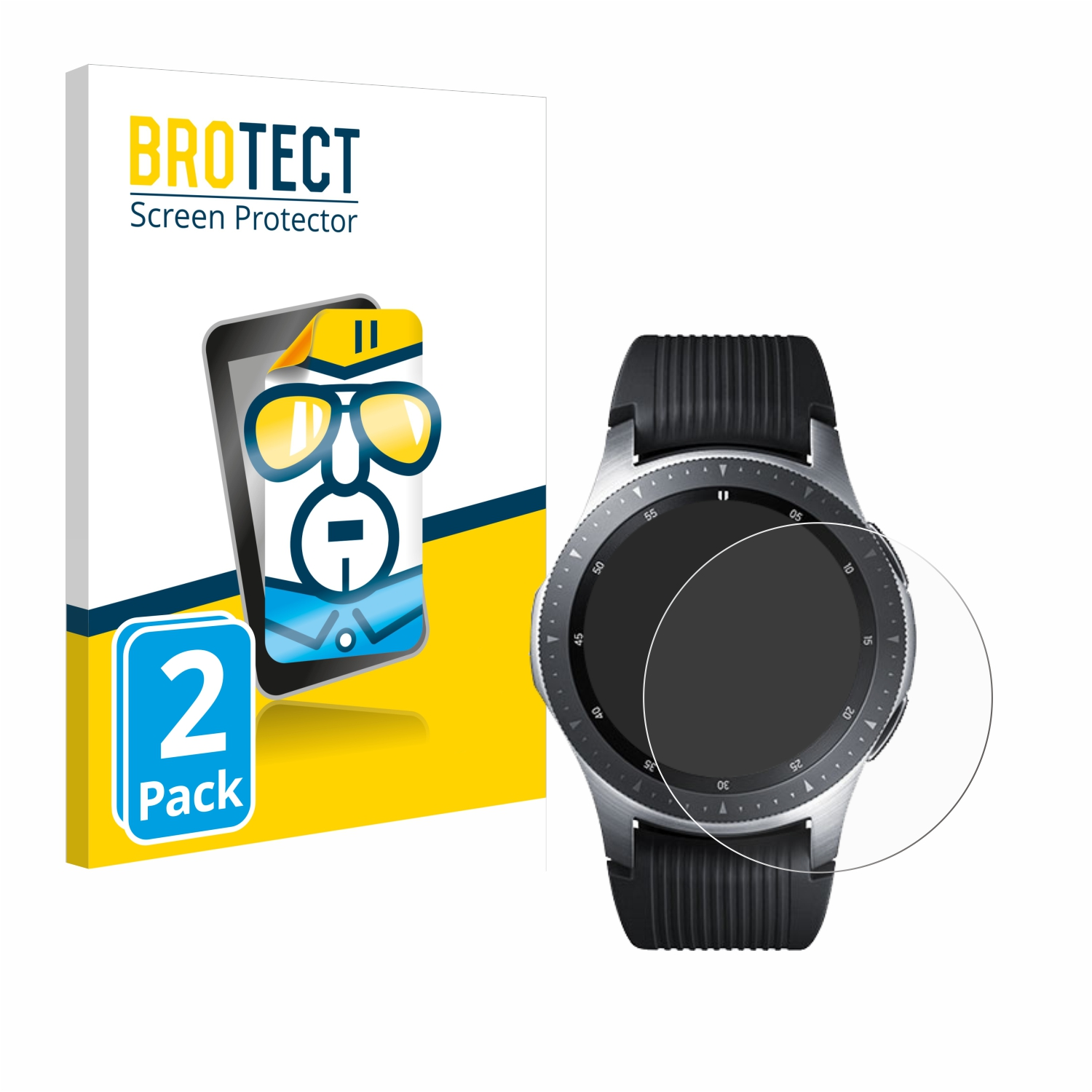BROTECT 2x klare Schutzfolie(für mm)) Galaxy Samsung Watch (46