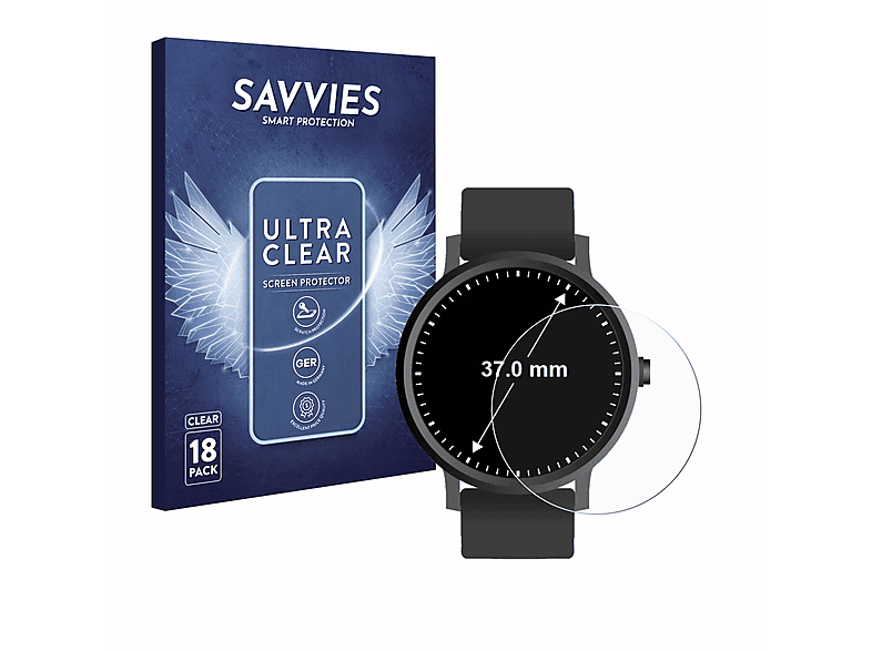 Armbanduhren 37 Schutzfolie(für klare (Kreisrund, ø: 18x Universal mm)) SAVVIES