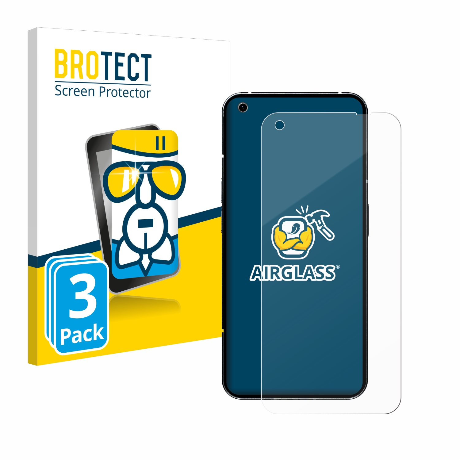 3x klare BROTECT Schutzfolie(für Airglass Phone (1)) Nothing
