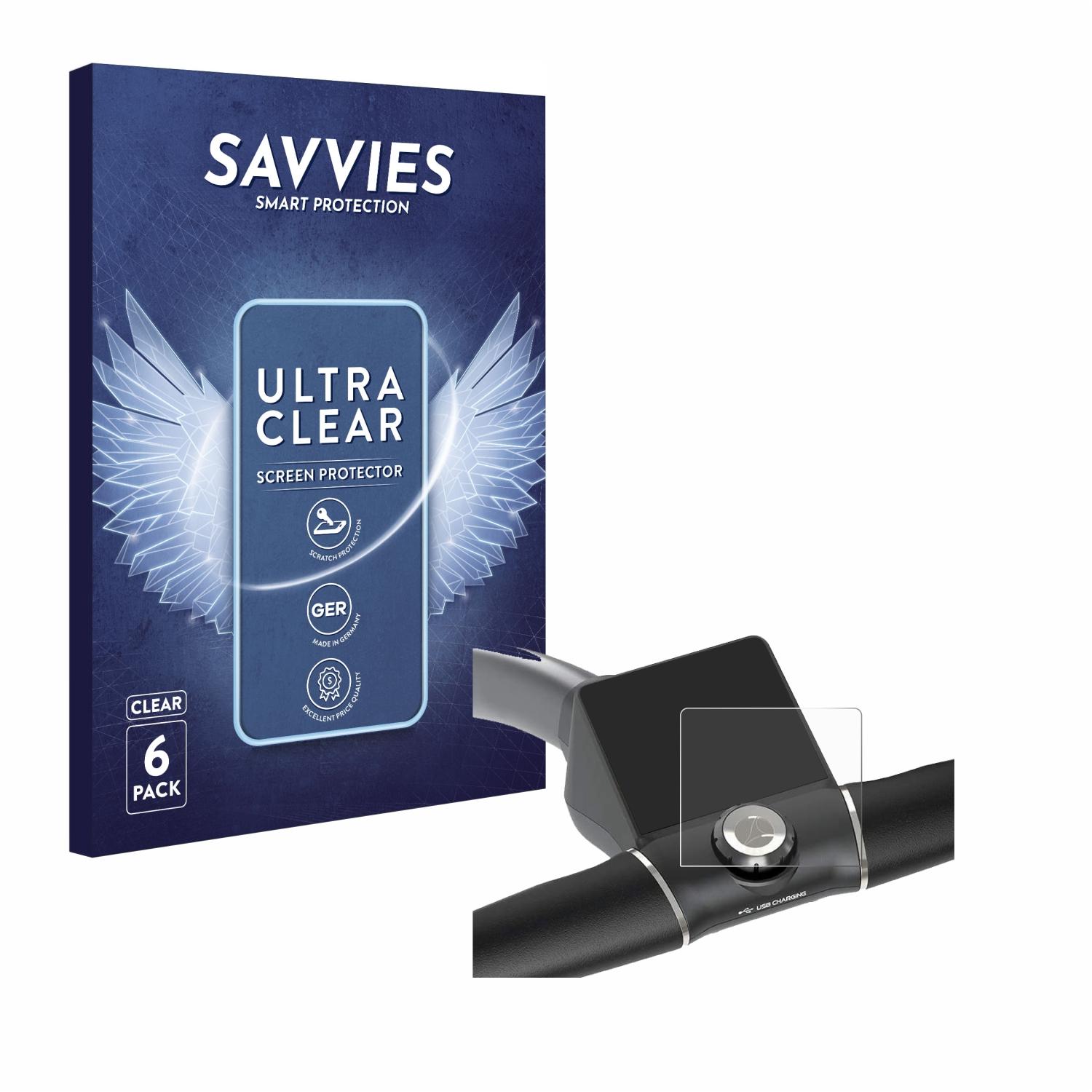 SAVVIES 6x klare Schutzfolie(für GPS Electric Motocaddy M5 Trolley)