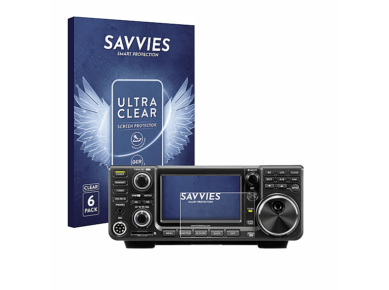 SAVVIES 6x klare Schutzfolie(für Icom IC-7300)