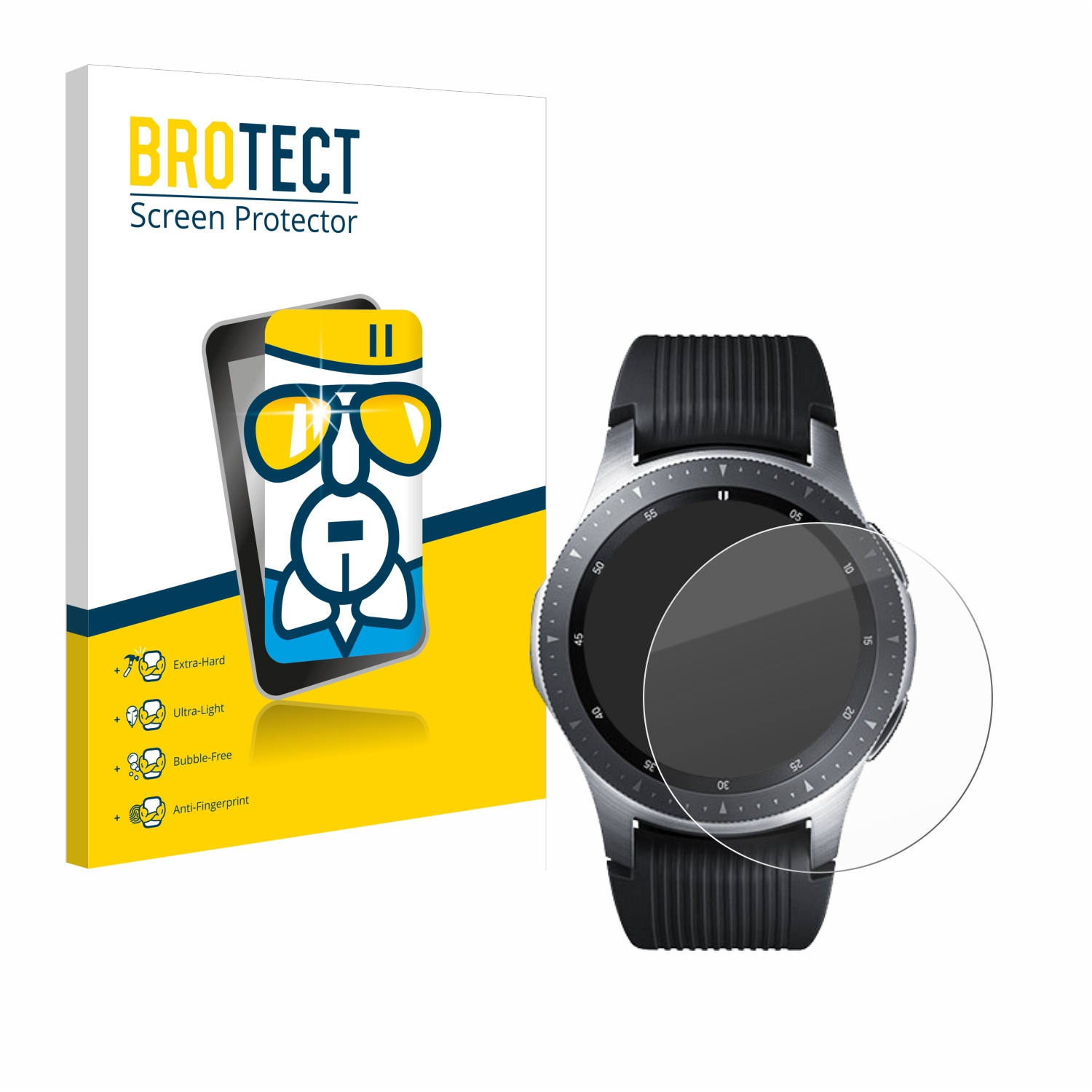 BROTECT Airglass klare mm)) Schutzfolie(für Samsung Galaxy (46 Watch