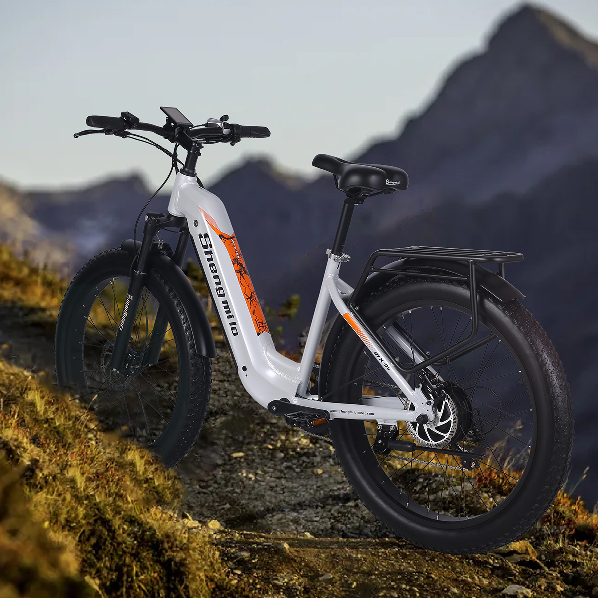 SHENGMILO MX06 Elektrofahrrad W 26 840Wh, für Weiss) Mountainbike Erwachsene, Zoll, Unisex-Rad, (Laufradgröße: BAFANG-Motor 1000