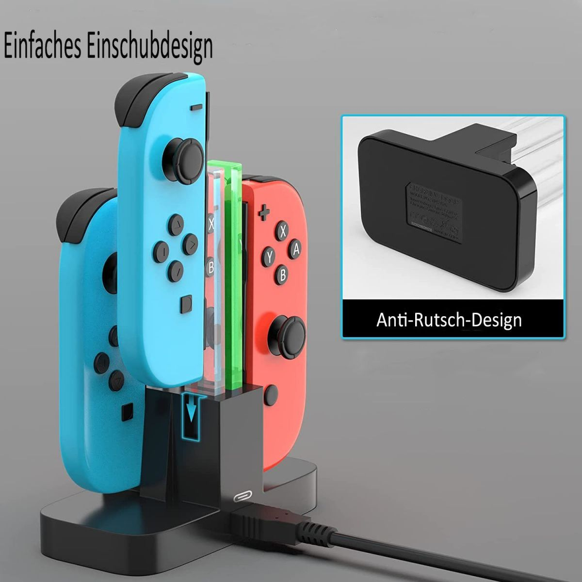 Kompatibel Kompatibel RESPIEL Cons, Blenden Gamepad-Ladestation, Ladestation mit Switch, Joy für LED-Anzeige, Nintendo