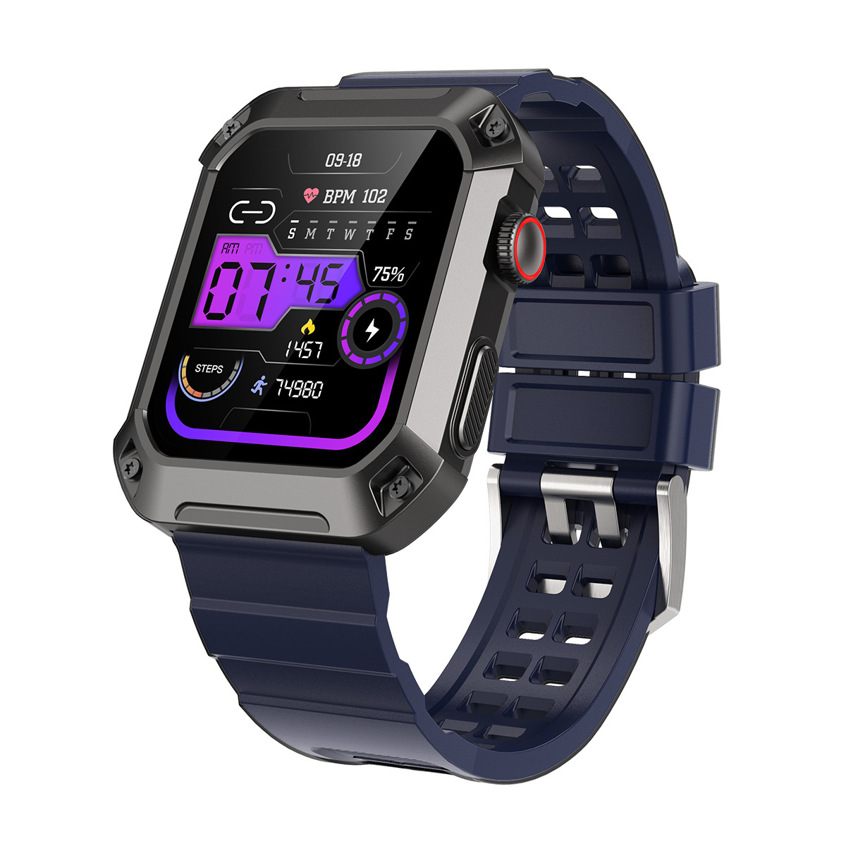 SYNTEK Watches Uhren mit dreifachem und Silikon, Schutz Temperaturen gegen Wasser, Smartwatch hohe Lila Schweiß