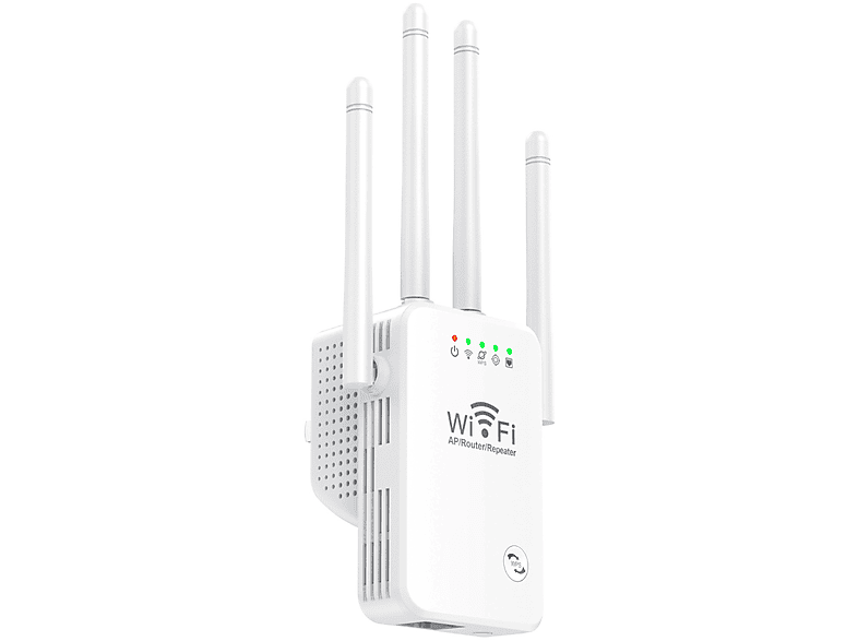 SYNTEK Repeater Booster Netzwerk Signalverstärker Wireless Router 300M Erweiterung LAN-Repeater Weiß Drahtloser