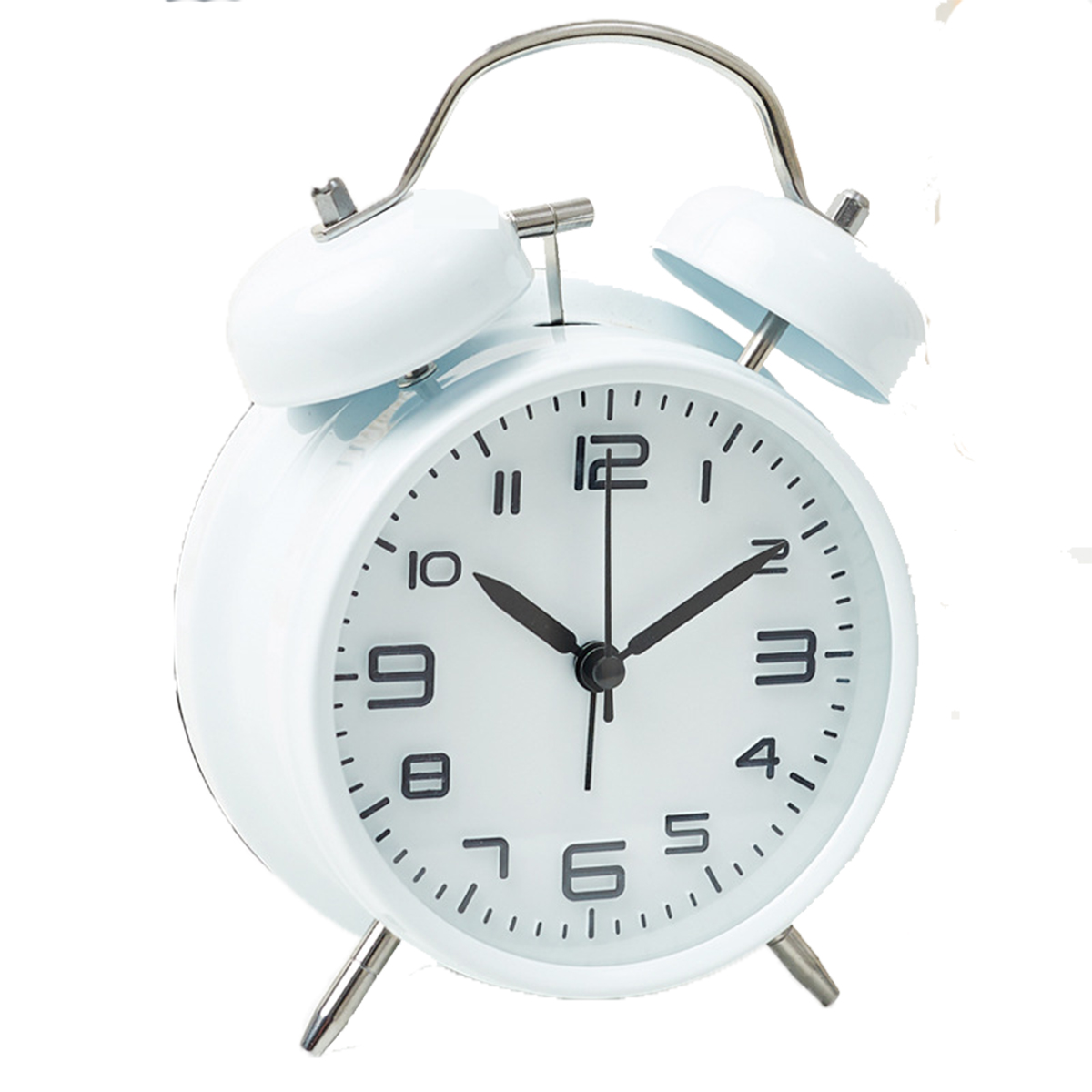 SYNTEK Wecker Grün Dual Ring Clock Classic Silent Student Loud Dual Ring 3D  Digital Ring Clock Wecker