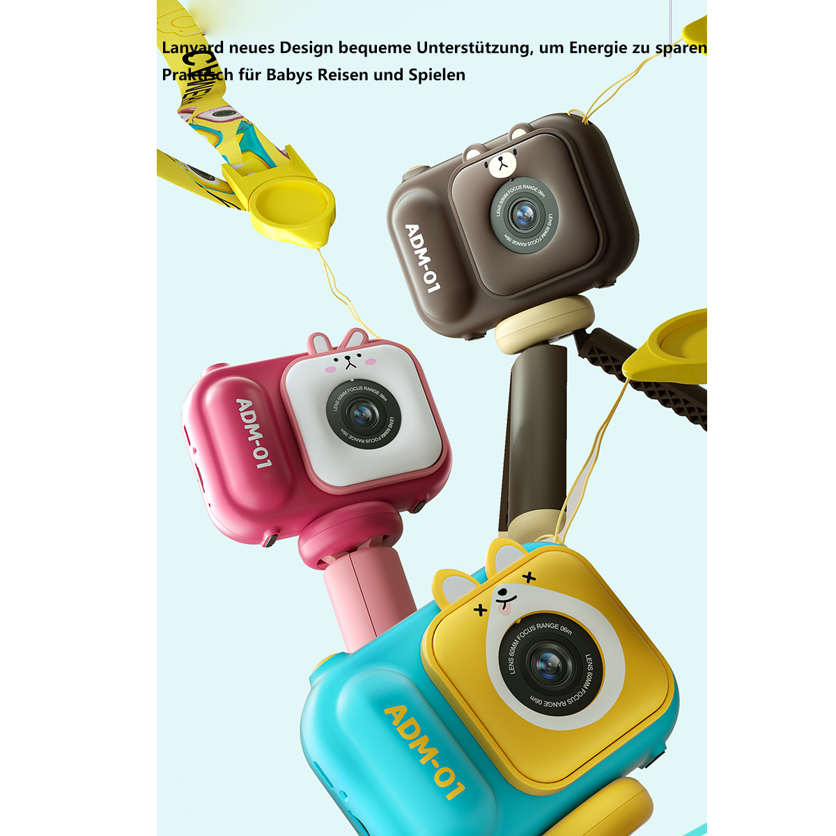 SYNTEK Digitalkamera Braun HD Mini Kinderkamera Kleine Kamera Digitalkamera braun SLR Ständer Mikro Kamera mit