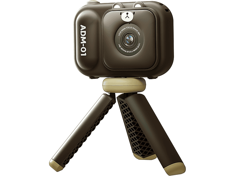 SYNTEK Digitalkamera Braun HD Mini Kamera Kleine Mikro SLR Kamera mit Ständer Kinderkamera Digitalkamera braun