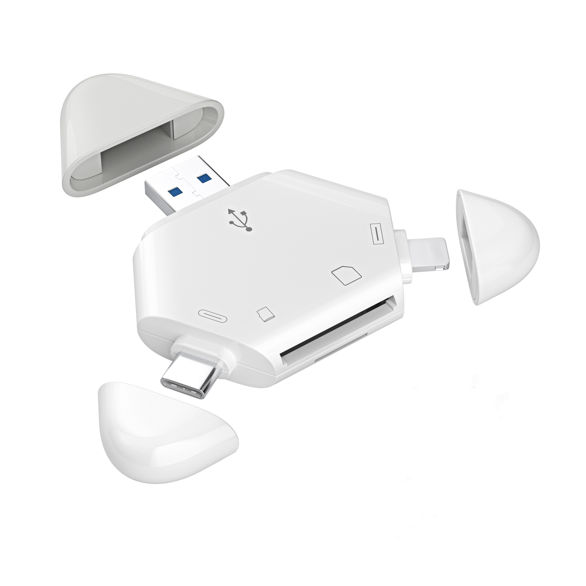 OTG Apple Magnetkartenleser SD/TF Kartenleser Mobiltelefon/Type-C/USB für Computer Kartenleser Android SYNTEK Tablet