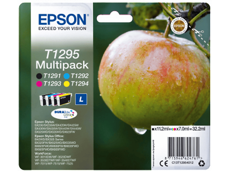 ORIGINALE EPSON Apple Mutipack 4 Colori Nero, Ciano, Magenta, Giallo ...