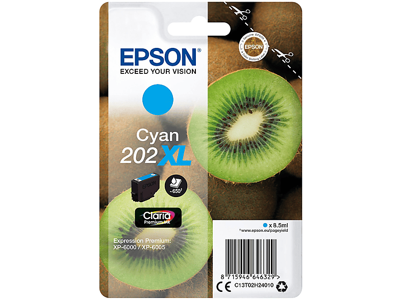 EPSON 202XL Tinte cyan (C13T02H24010)