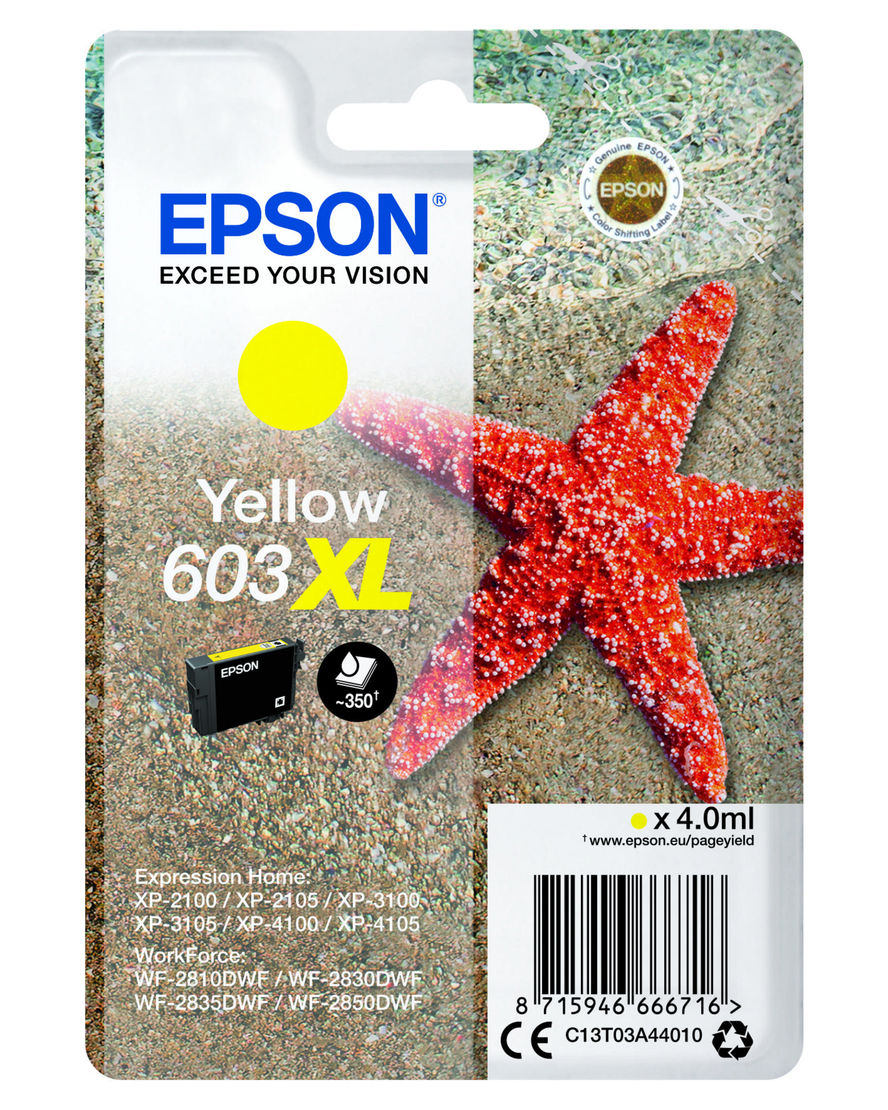 EPSON 603XL Tinte (C13T03A440) yellow