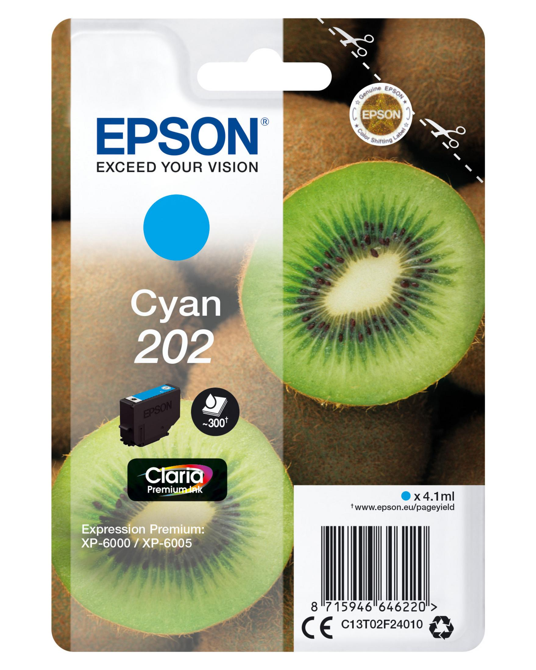 EPSON 202 Tinte cyan (C13T02F24010)